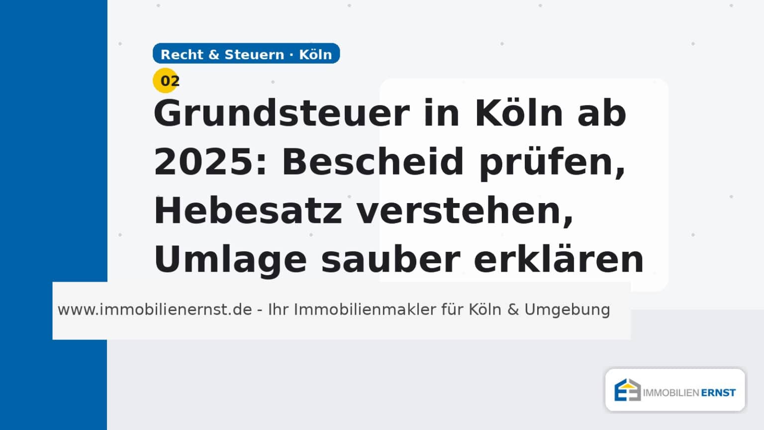 Grundsteuer Hebesatz Koln
