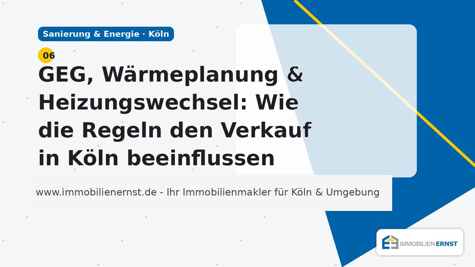 GEG Wärmeplanung Köln 2026 – Heizungswechsel beim Immobilienverkauf