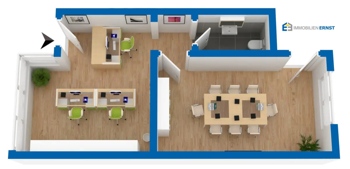 3D Farbgrundriss